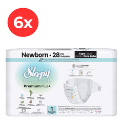 6x SLEEPY BIO NATURAL PREMIUM Scutece 1 Newborn 28buc