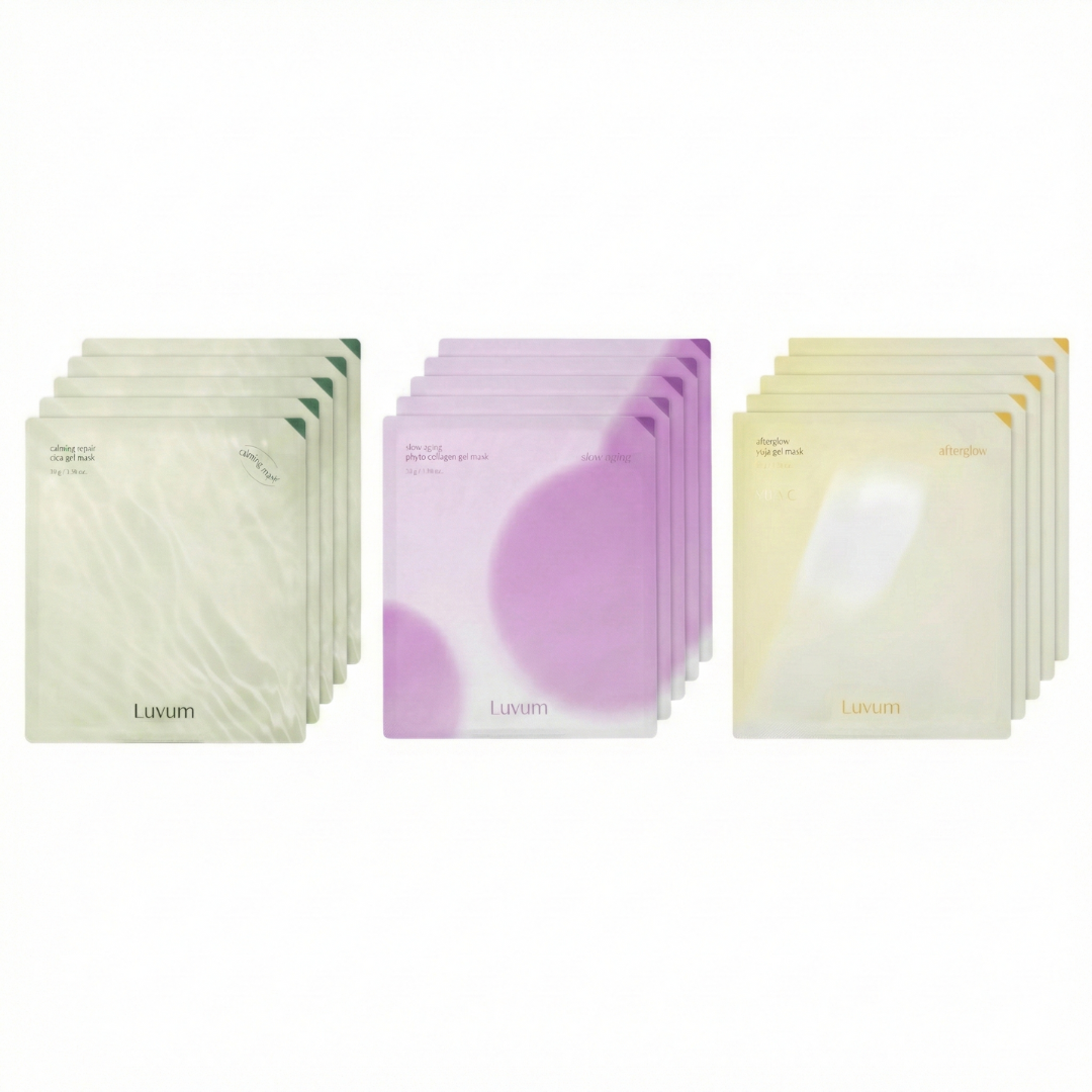 Luvum Set Masti Gel pentru Fata - Slow Aging, Afterglow & Calming (15 bucati)