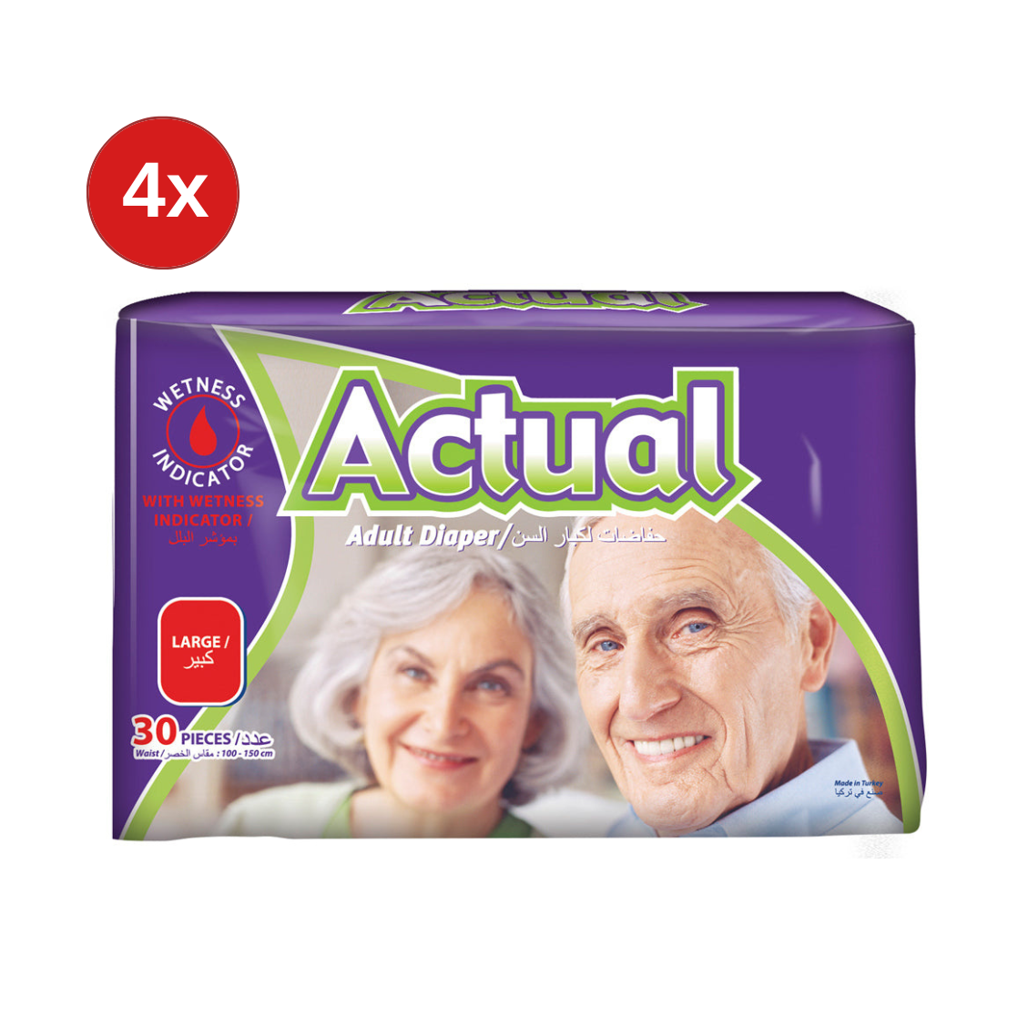 4x ACTUAL Scutece Adult  L - 30 buc