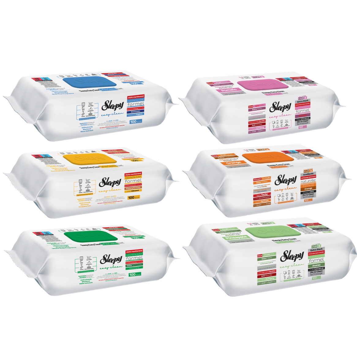 Pachet PACHET PROMO - 6 x Servetele Umede Sleepy Easy Clean Multisuprafete (CLASSIC & CITRUS) , 100 buc