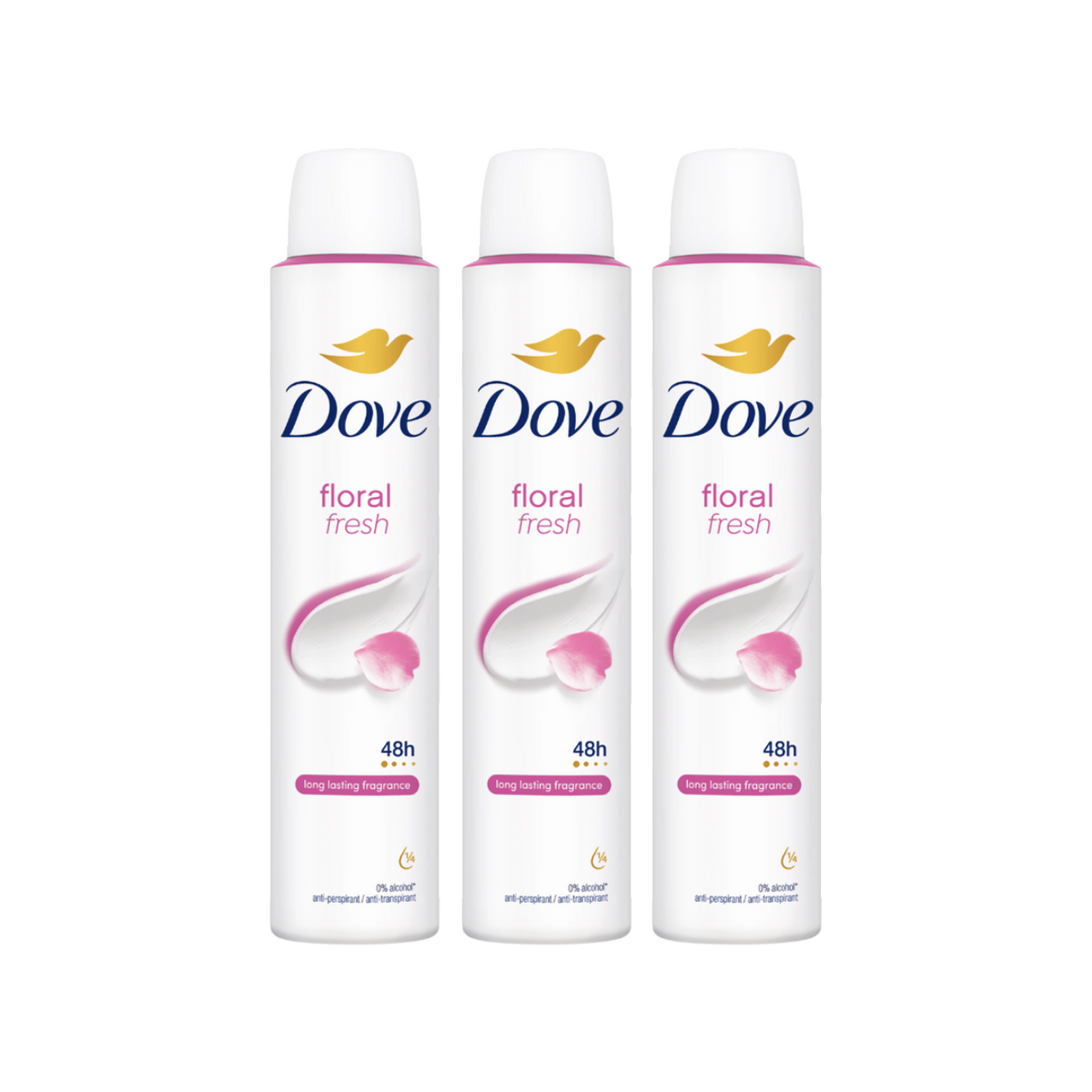 3x Deodorant spray Women, Floral Fresh, 150 ml, Dove