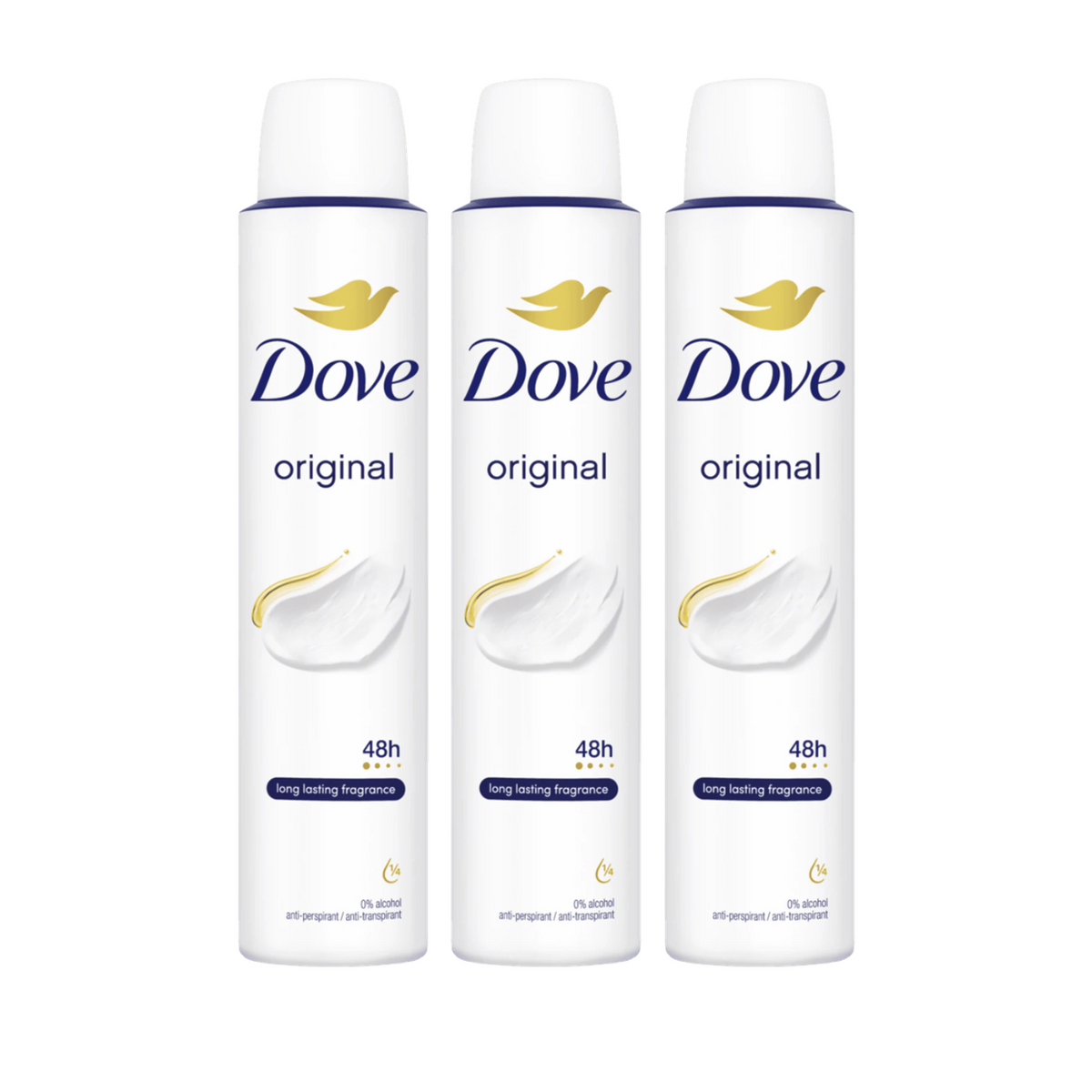 3x Deodorant spray Original 200ml Dove