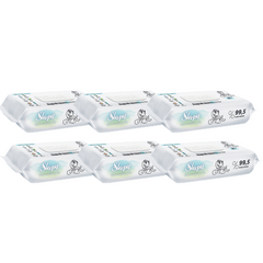 Pachet promo- 6x Șervețele Umede pentru copii, cu 99,5% Apă Pură- 40 bucati Sleepy Bio Natural