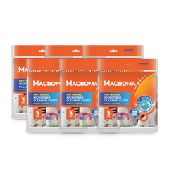 6x Lavete din microfibră MACROMAX cu model, 3 buc.