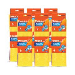 6x Lavete din microfibră MACROMAX ultra-absorbante, 4 buc.