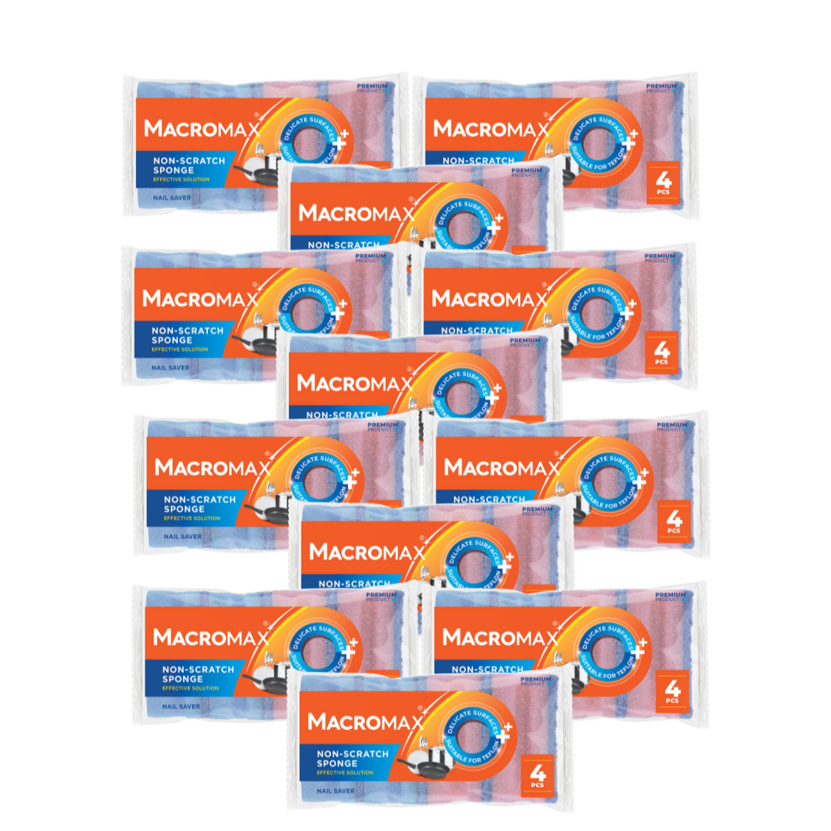 12x Burete de vase MACROMAX Non-Scratch, 4 buc.