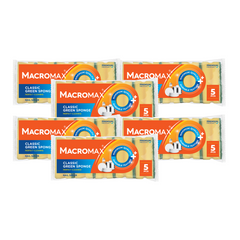6x Burete de vase MACROMAX Classic cu canelură, 5 buc.