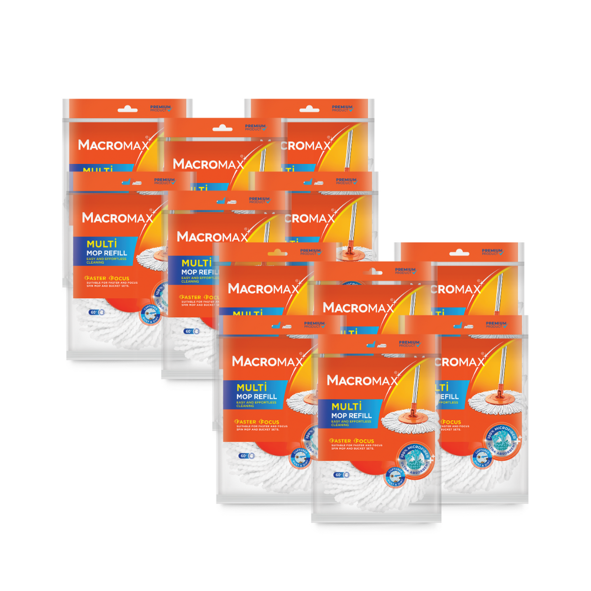 12x Rezervă pentru mop MACROMAX Multi, 1 buc.