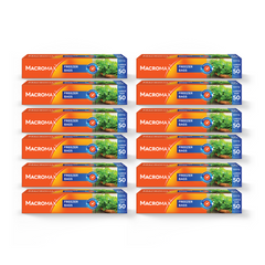 12x Pungi pentru frigider/congelator MACROMAX Large, 30x45cm, 50 buc.