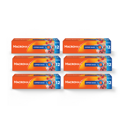 6x Pungi alimentare cu fermoar MACROMAX, 19x25cm, 12 buc.