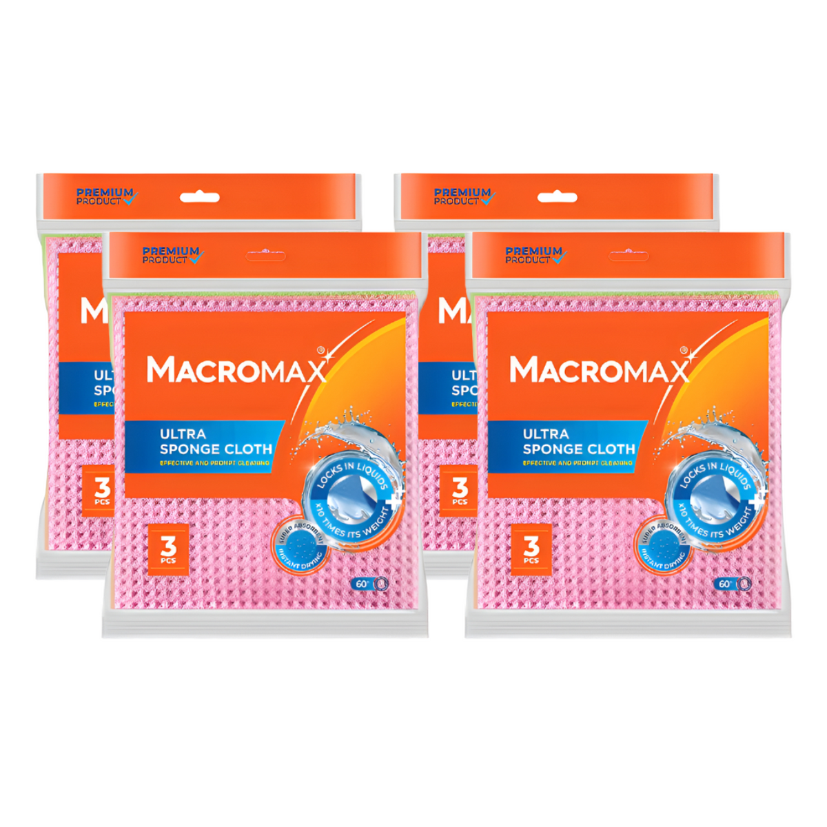 4x MACROMAX ULTRA Laveta absorbanta 3 buc