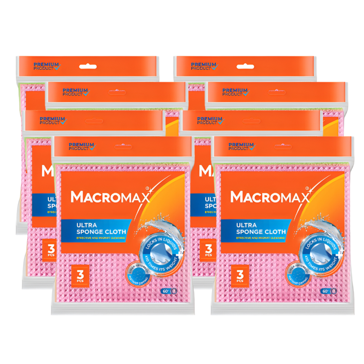 8x MACROMAX ULTRA Laveta absorbanta 3 buc