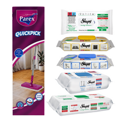 Mop cu prindere rapidă PAREX + lavete si servetele umede SLEEPY EASY CLEAN – Pachet Promo