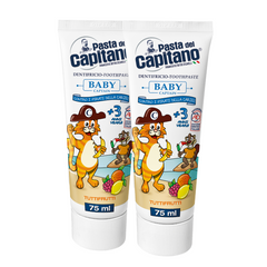 Pasta de dinti Tutti Frutti (75 ml) Pasta del Capitano Baby +3 ANI- Pachet Promo ( 2buc)