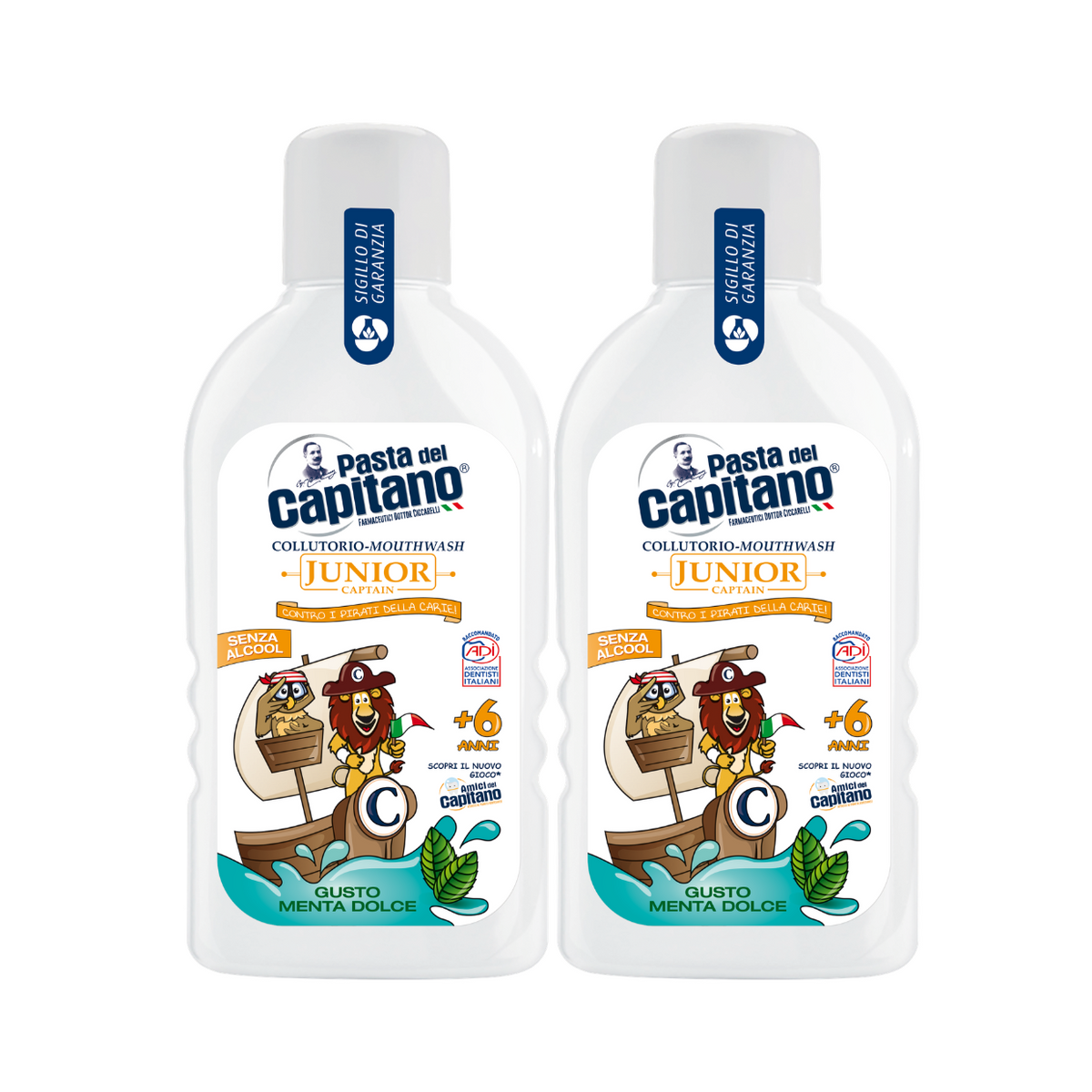 Apa de gura SOFT MINT pentru copii 400 ml- Del Capitano Junior- Pachet Promo (2 buc)