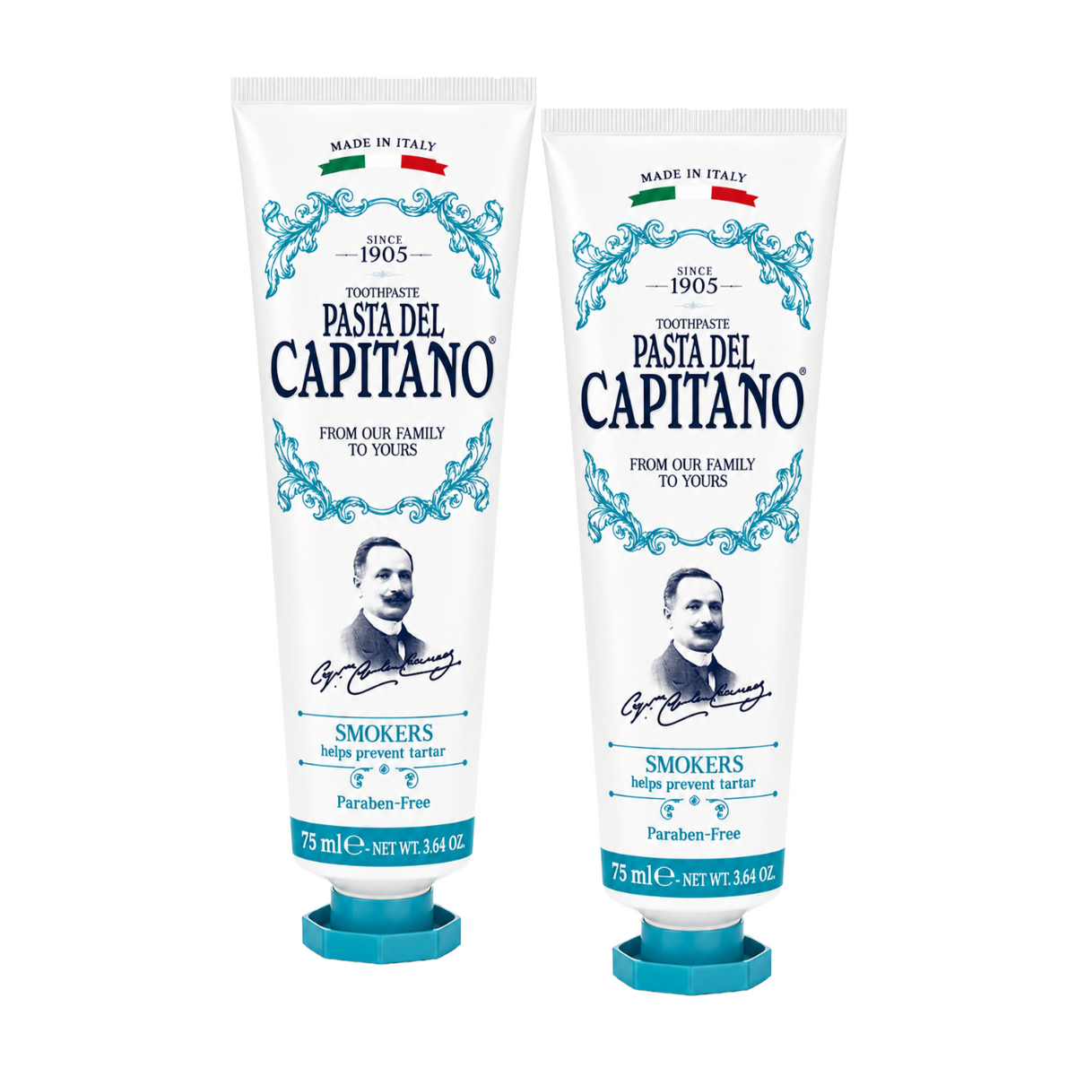 Pasta de dinti pentru fumatori 75 ml- Pasta Del Capitano 1905- Pachet Promo (2 buc)