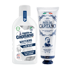 Pasta de dinti cu bicarbonat de sodiu 1905 + Apa de gura pentru albire Del Capitano – Pachet Promo
