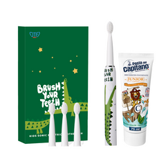Periuta Electrica JTF Sonic J20C Crocodil + Pasta de dinti Del Capitano Junior SOFT MINT 75ml- Pachet Promo