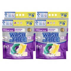 Pachet Promo WASH & FREE - 4x Detergent capsule pentru rufe Lavanda si Iasomie (300 capsule)