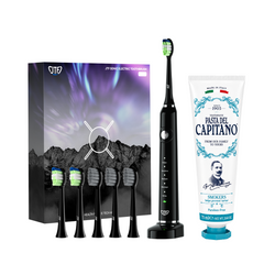 Periuta de dinti electrica JTF Sonic P200 NEGRU+ Pasta de dinti pentru fumatori 75ml Del Capitano 1905- Pachet Promo