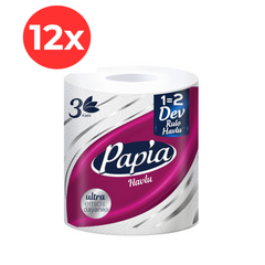 12x Prosop de hartie PAPIA Havlu, 1 rola, 3 straturi