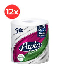 12x Prosop de hartie PAPIA Bio Care Maxi Roll, 1 rola, 3 straturi