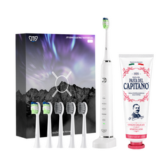 Periuta de dinti electrica JTF Sonic P200 ALB+ Pasta de dinti pentru gingii sensibile 75ml Del Capitano 1905- Pachet Promo