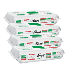 4x SLEEPY EASY CLEAN Lavete umede pentru curatare pardoseli White Soap 50 buc