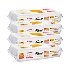 4x SLEEPY EASY CLEAN Lavete umede pentru curatare pardoseli Herbal Soap Additive 50 buc