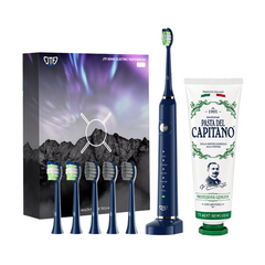 Periuta de dinti electrica JTF Sonic P200 ALBASTRU+ Pasta de dinti cu plante naturale 75ml Del Capitano 1905- Pachet Promo