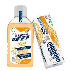 Pasta de dinti cu ghimbir Pasta del Capitano + apa de gura cu ghimbir- Pachet Promo