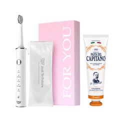 Periuta de dinti electrica JTF Sonic J40 ALB+ Pasta de dinti cu vitamine 75ml Del Capitano 1905- Pachet Promo