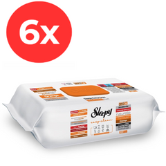 6x SLEEPY EASY CLEAN Servetele umede multisuprafete Orange 100buc