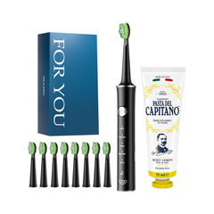 Periuta de dinti electrica JTF Sonic J40 NEGRU + Pasta de dinti cu lamaie de Sicilia 75ml Del Capitano 1905- Pachet Promo