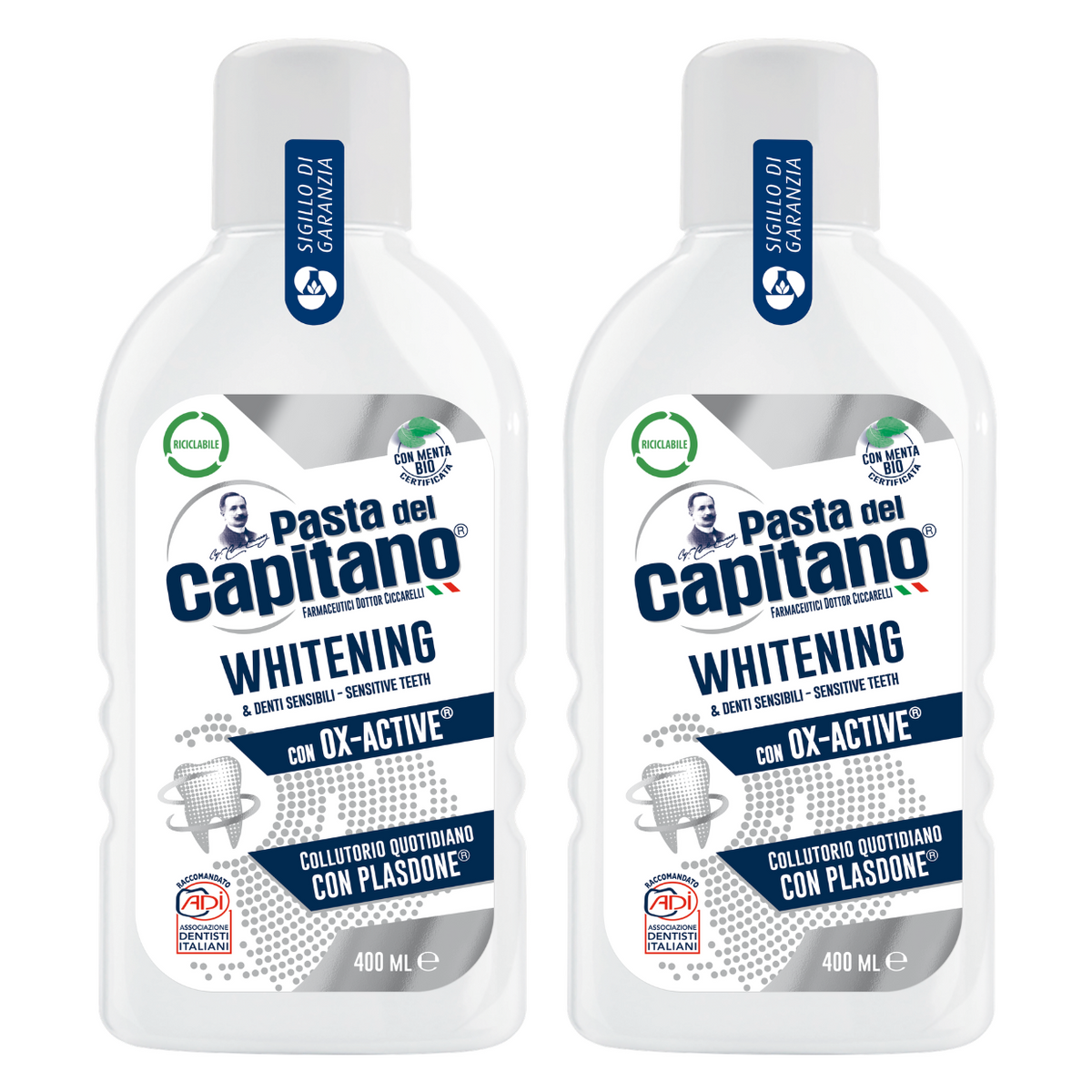 Apa de gura pentru albire 400 ml- Del Capitano- Pachet Promo