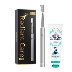 Periuta de dinti electrica JTF Sonic J30 SILVER + Pasta de dinti pentru protectia gingiilor 75ml Del Capitano 1905- Pachet Promo