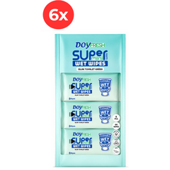 6x MINI Servetele umede buzunar DOYFRESH igienice 8x8buc