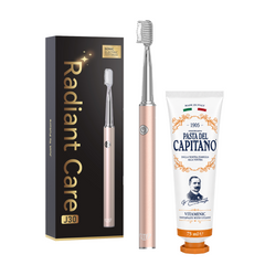 Periuta de dinti electrica JTF Sonic J30 GOLD  + Pasta de dinti cu vitamine 75ml Del Capitano 1905- Pachet Promo