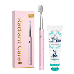 Periuta de dinti electrica JTF Sonic J30 PINK + Pasta de dinti pentru protectia gingiilor 75ml Del Capitano 1905- Pachet Promo