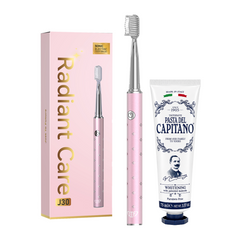 Periuta de dinti electrica JTF Sonic J30 PINK + Pasta de dinti pentru albire 75ml Del Capitano 1905- Pachet Promo