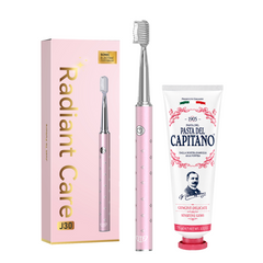 Periuta de dinti electrica JTF Sonic J30 PINK  + Pasta de dinti pentru gingii sensibile 75ml Del Capitano 1905- Pachet Promo