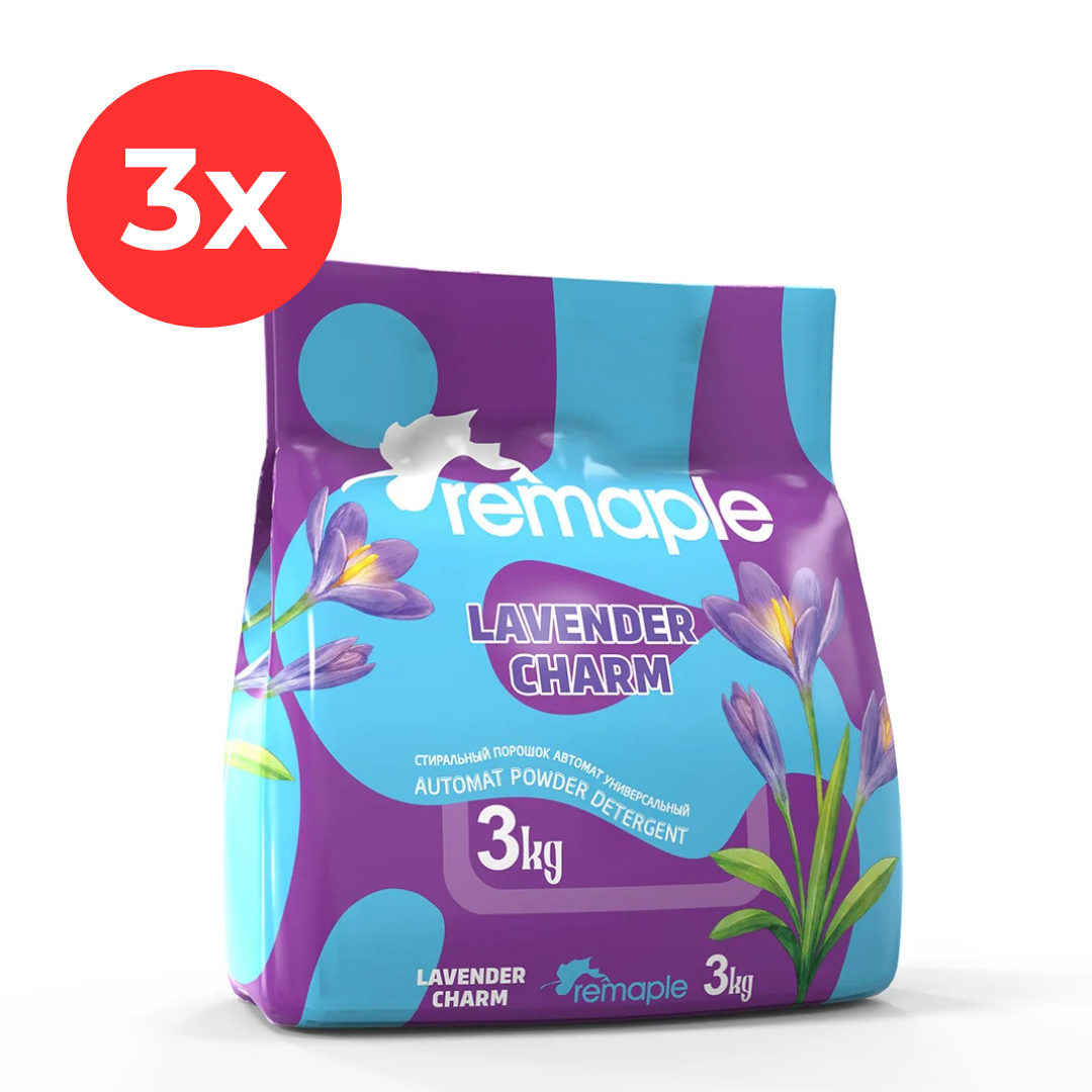 3 x REMAPLE Detergent Pudra Automat Lavender Charm 3kg