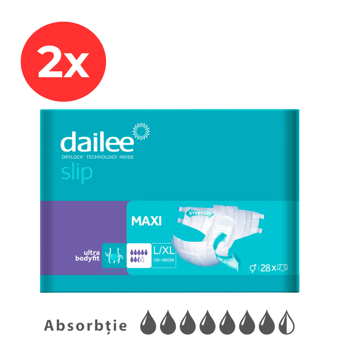 2x DAILEE SLIP Maxi Scutece Adult 7.5Pic. L/XL 28