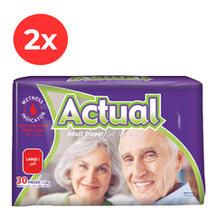 2x ACTUAL Scutece Adult  L - 30 buc