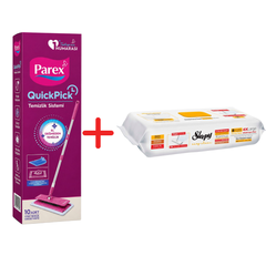 Pachet Promo PAREX QuickPick Mop + Lavete Umede Sleepy Easy Clean Herbal Soap