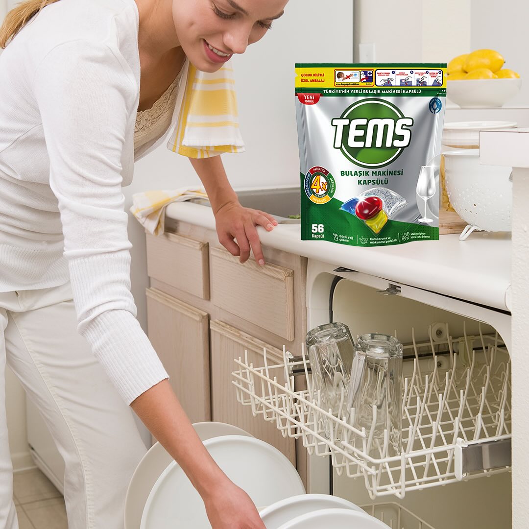 TEMS Capsule 4-în-1 pentru masina de spalat vase (56 buc)