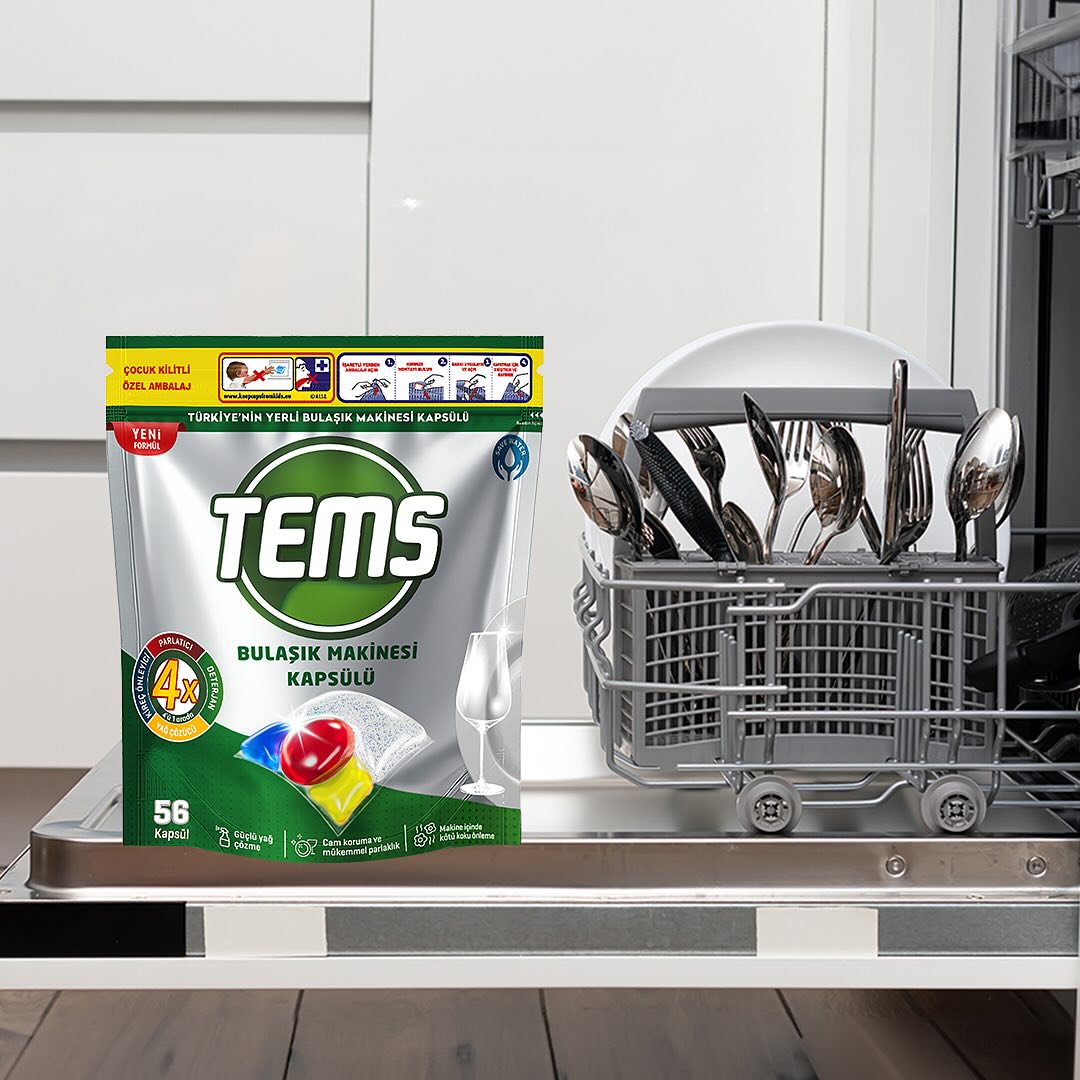 TEMS Capsule 4-în-1 pentru masina de spalat vase (56 buc)