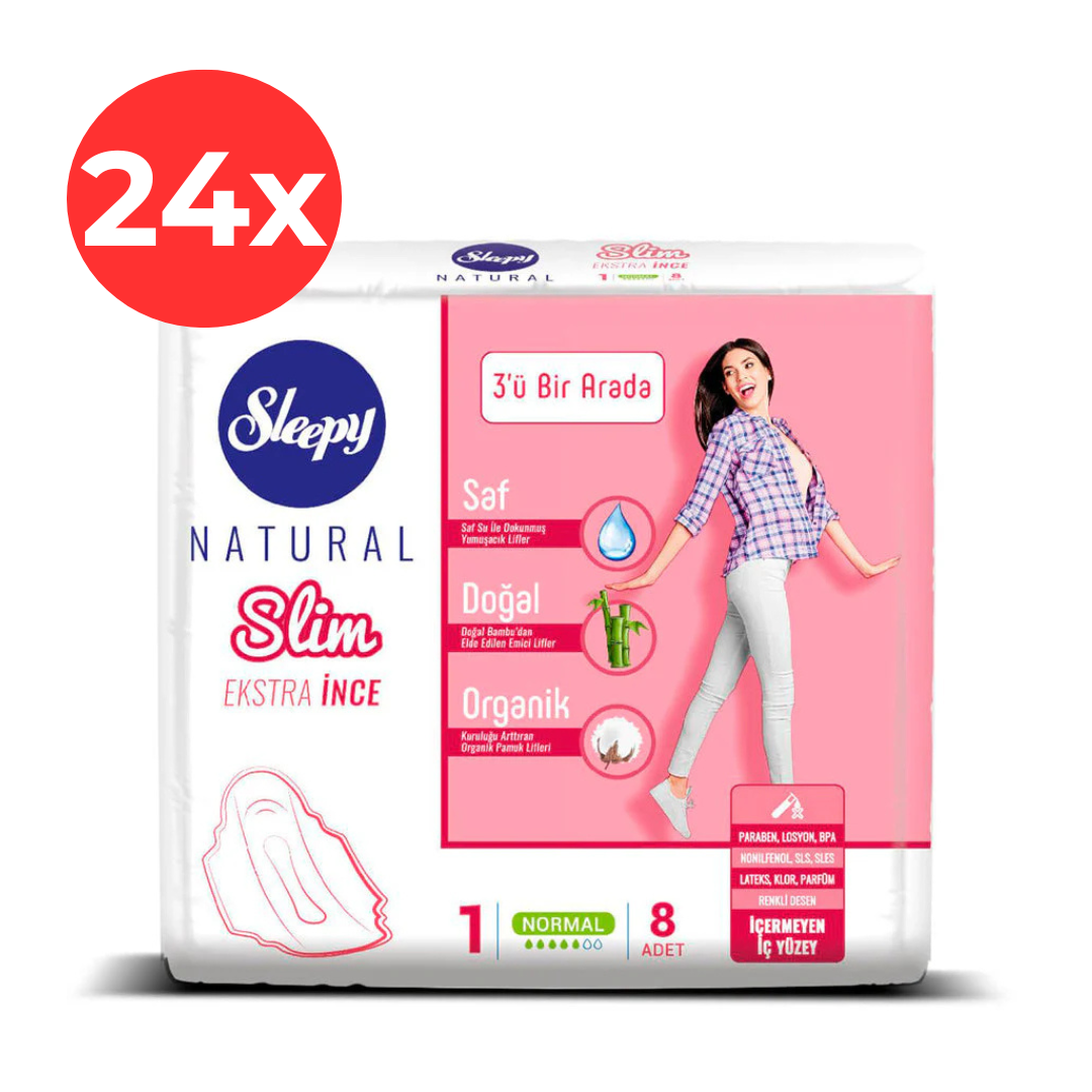 24x SLEEPY NATURAL Absorbante Slim Normal 8 buc