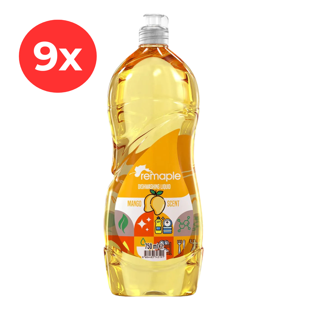 9 x REMAPLE Detergent de vase Mango, 750ml