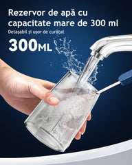 Irigator bucal portabil, JTF Sonic, F300 (9 capete, cablu de încărcare) cu lampa UV, Roz